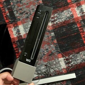 Wii Gaming Console with Remote Sensor Bar, Power Cable, and TV Connecting Cable